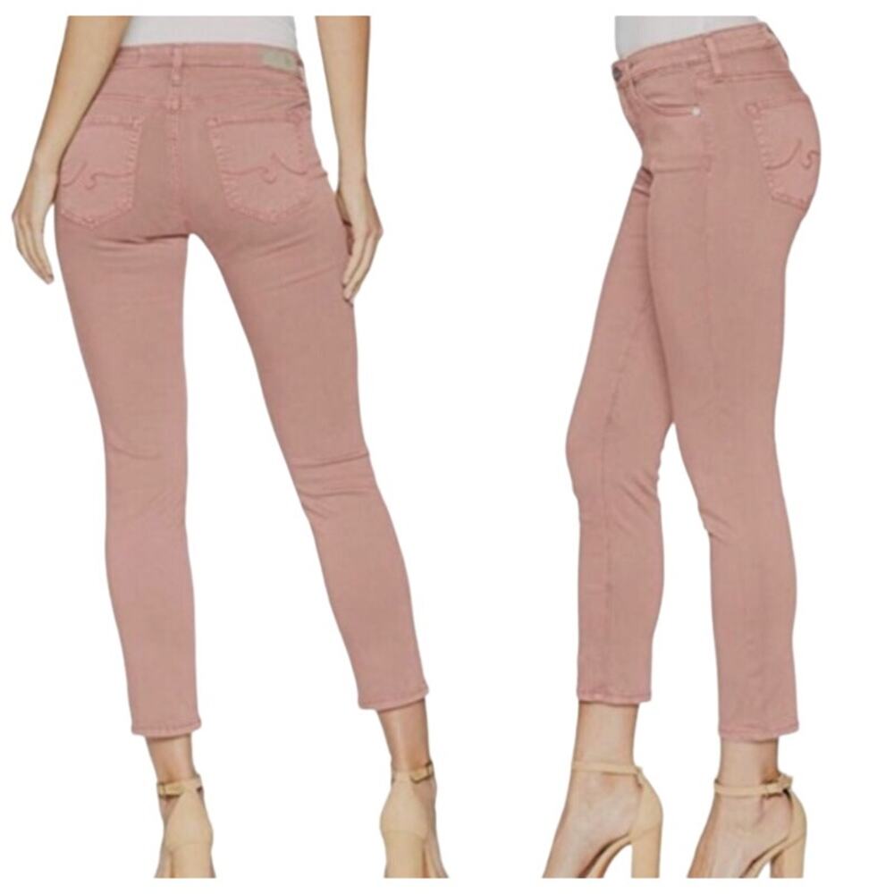 AG Adriano Goldschmied Y2K The Stilt Cigarette Leg Pants Blush Pink Size 26